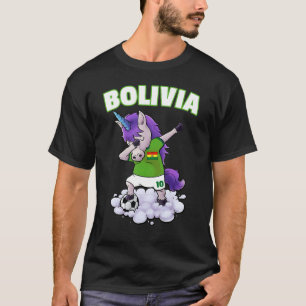 Bolivia Soccer Unicorn Dabbing Bolivian Futbol Foo T-Shirt