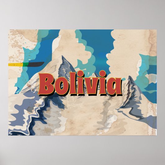 Bolivia Vintage Travel Poster (Vorne)