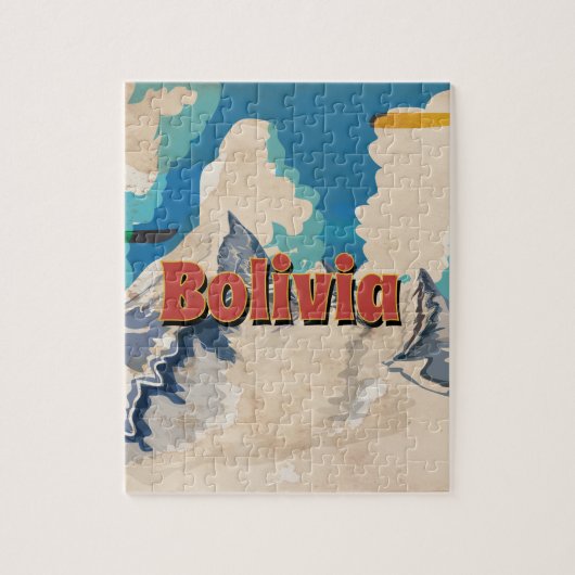 Bolivia Vintage Travel Poster Puzzle (Vertikal)