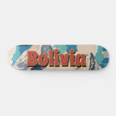 Bolivia Vintage Travel Poster Skateboard (Horizontal)