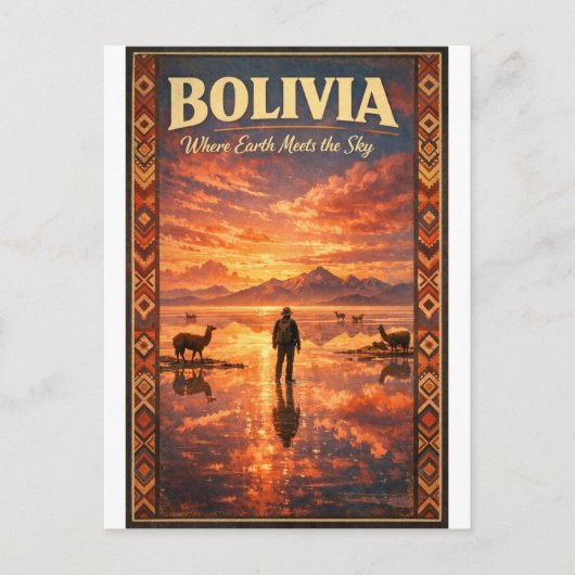 BOLIVIA – Where Earth Meets the Sky Postkarte (Vorderseite)