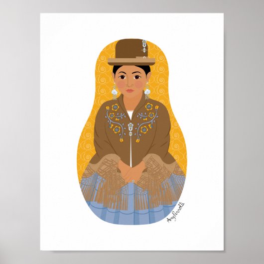 Bolivian, Aymara Matryoshka Poster (Vorne)