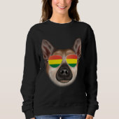 Bolivian Flag Norwegian Buhund Dog Bolivia Pocket Sweatshirt (Vorderseite)