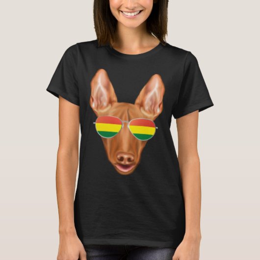 Bolivian Flag Pharaoh Hound Dog Bolivia Pocket T-Shirt (Vorderseite)