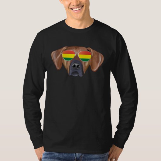 Bolivian Flag Rhodesian Ridgeback Dog Bolivia Pock T-Shirt (Vorderseite)