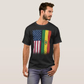 Bolivian Flag USA And Bolivia Flags Proud Bolivia T-Shirt (Vorne ganz)