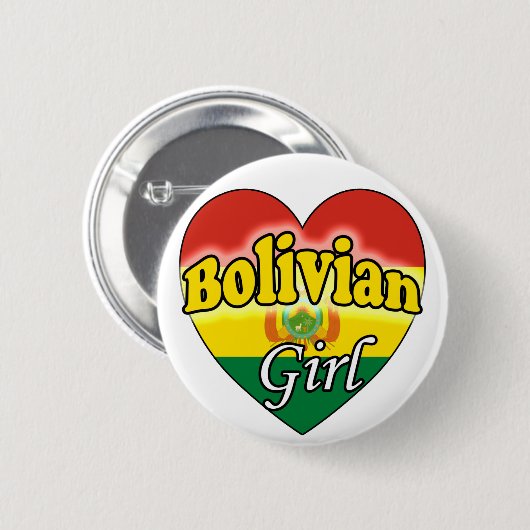 Bolivian Girl Button (Vorne & Hinten)