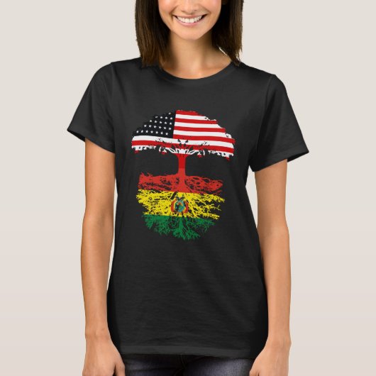 Bolivian Roots Bolivia National Heritage Tree T-Shirt (Vorderseite)