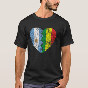 Bolivianisch Argentinische Flagge Herz Argentinie T-Shirt