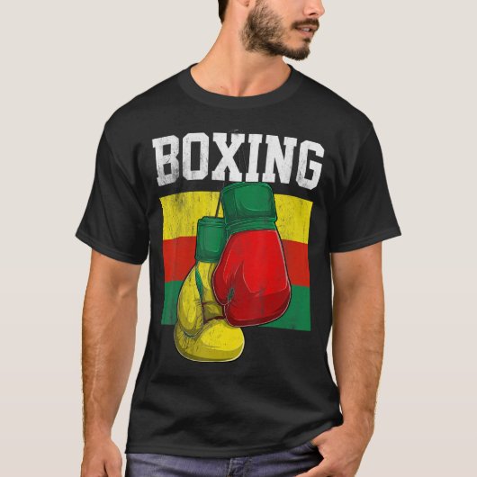 Bolivianische Boxhandschuhe Boxer Boxer Bolivienfa T-Shirt (Vorderseite)
