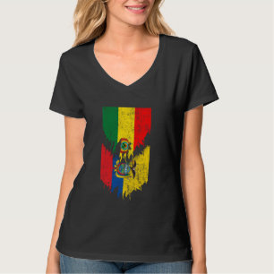 Bolivianische Ecuadorianische Flaggen rissen Torn T-Shirt