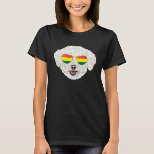 Bolivianische Flagge Bichons Frise Hund Bolivien T T-Shirt