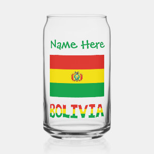 Bolivianische Flagge Bolivien Grüner Personalisier Dosenglas