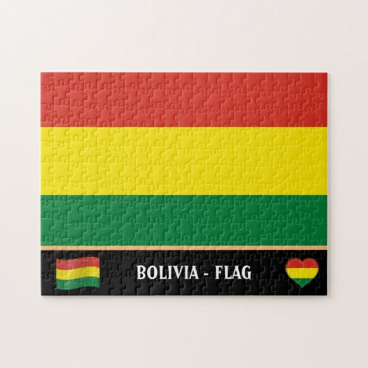 Bolivianische Flagge / Bolivien Puzzle (Horizontal)