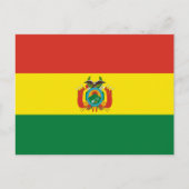 Bolivianische Flagge, Flagge Boliviens Postkarte (Vorderseite)