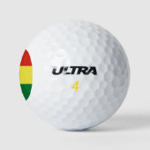 Bolivianische Flagge Golfball (Logo)