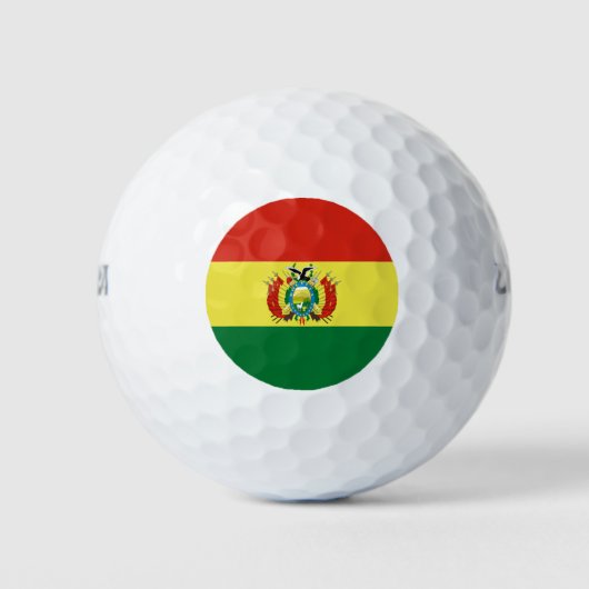 Bolivianische Flagge Golfball (Vorderseite)