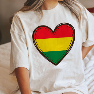 Bolivianische Flagge Herz Tri-Blend Shirt