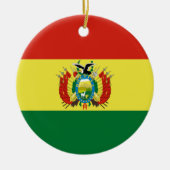 Bolivianische Flagge Keramik Ornament (Vorne)