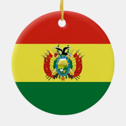 Bolivianische Flagge Keramik Ornament (Hinten)