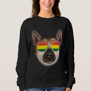 Bolivianische Flagge Norwegischer Buhund Hund Boli Sweatshirt