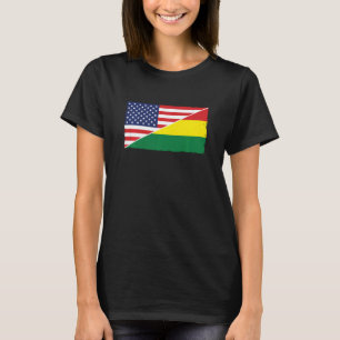 Bolivianische Flagge und US-Flagge Roots Boliviani T-Shirt