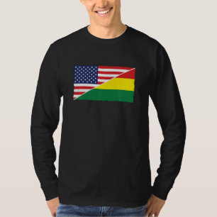 Bolivianische Flagge und US-Flagge Roots Boliviani T-Shirt