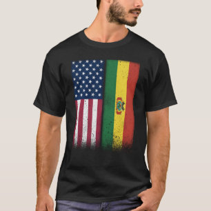 Bolivianische Flagge USA und Bolivien Flaggen Prou T-Shirt