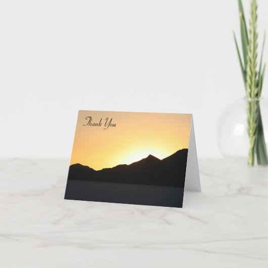 Bolivianischer Sonnenuntergang Dankeskarte (Vorderseite)