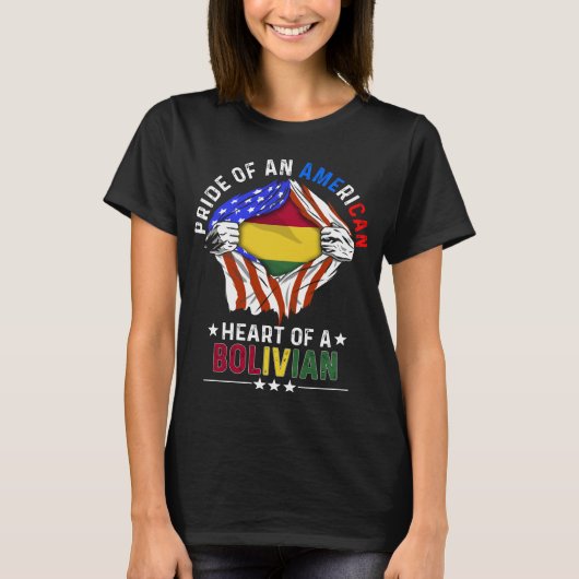 Bolivianisches Auslandsflagge T-Shirt (Vorderseite)