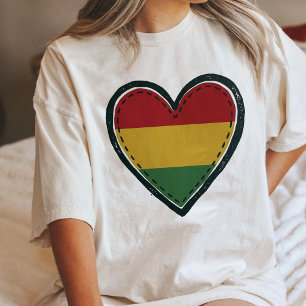 Bolivianisches Flagge-Herz-Design Tri-Blend Shirt