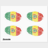 Boliviano/Boliviana Ovaler Aufkleber (Blatt)