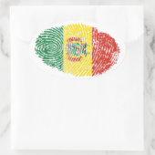 Boliviano/Boliviana Ovaler Aufkleber (Tasche)