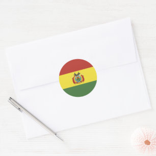 Bolivias Flagge Runder Aufkleber