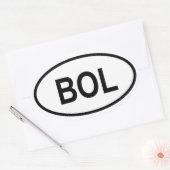 Bolivien "BOL" Ovaler Aufkleber (Umschlag)