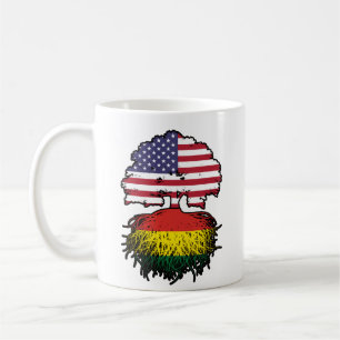 Bolivien Bolivian American USA Tree Roots Flag Kaffeetasse