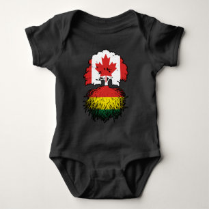 Bolivien Bolivian Canadian Canada Tree Roots Flag Baby Strampler