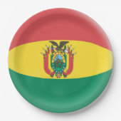 Bolivien-Bolivianer-Flagge Pappteller (Vorderseite)