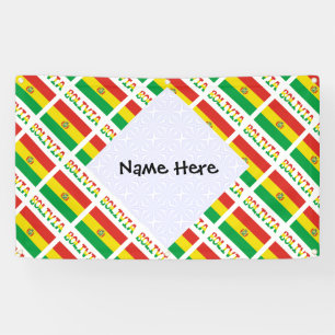 Bolivien Bolivianische Flagge Kacheln Personalisie Banner