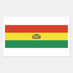Bolivien/Bolivianische Flagge Rechteckiger Aufkleber