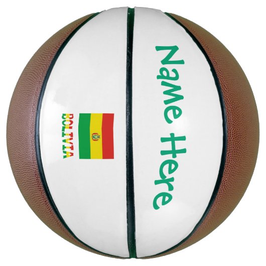 Bolivien Bolivien Flag Green Personalisiert Basketball (Vertikal)