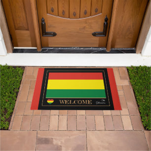 Bolivien & Bolivien Flag Haus / Sport Willkommen Fußmatte