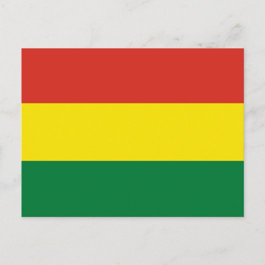 Bolivien (Bolivien) Flagge Postkarte (Vorderseite)