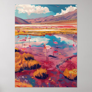 Bolivien Druck Bolivien Illustration Uyuni Reise Poster