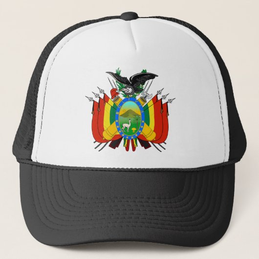 Bolivien-Emblem Truckerkappe (Vorderseite)