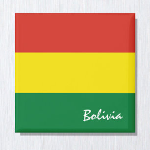 Bolivien Fahne & Südamerika Ferien-/Sportfans Magnet