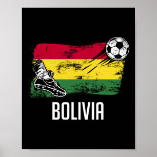 Bolivien Fahne Trikot bolivianische Fußballmannsch Poster