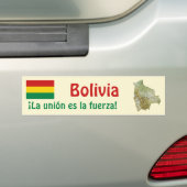 Bolivien Flag and Map Autoaufkleber (Auf Auto)