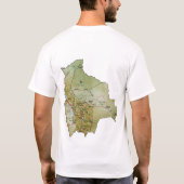 Bolivien Flag and Map T - Shirts (Rückseite)
