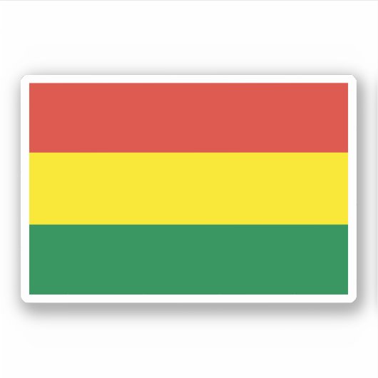 Bolivien Flag Aufkleber (Vorderseite)